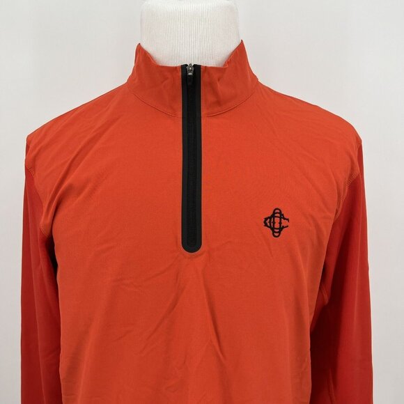 Nike Golf Tour Performance Dri-Fit Orange Men's Pullover Jacket M Medium - Picture 1 of 10